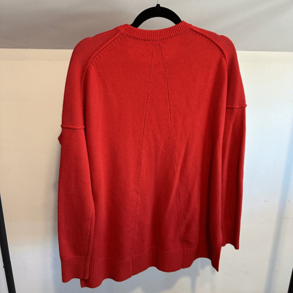 Athleta Perspective Wool Cashmere Blend Crew Neck Sweater XS Red - Picture 3 of 13